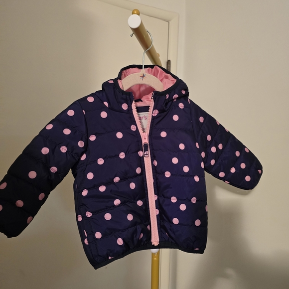 NWT Carter's Pink and Navy Puffer Jacket - Picture 2 of 5